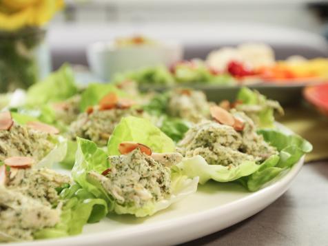 Lettuce Cups with Cilantro-Almond Chicken Salad