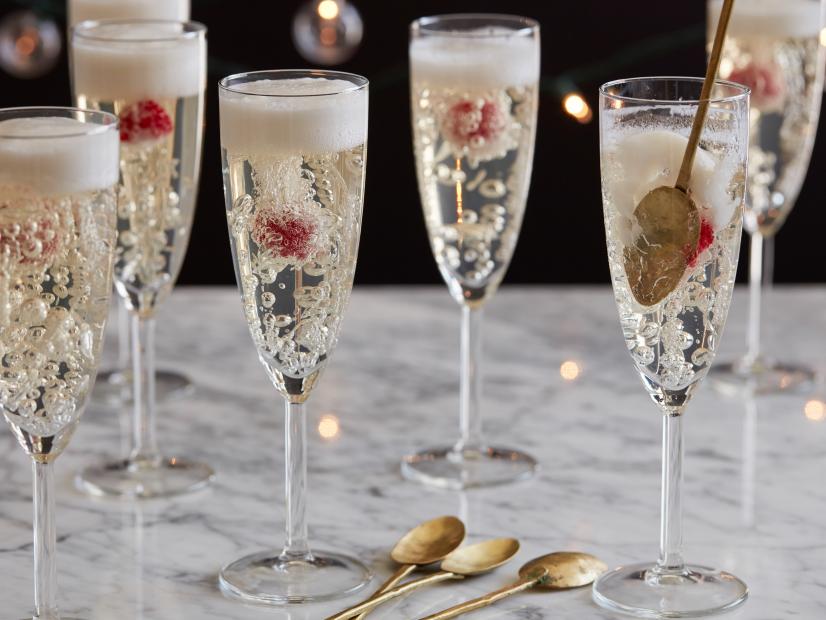 champagne with flutes