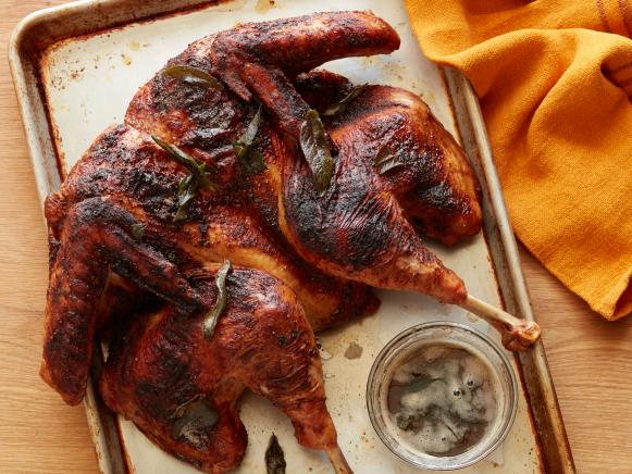 Spatchcocked Sheet Pan Turkey With Sage And Brown Butter Recipe Food Network Kitchen Food