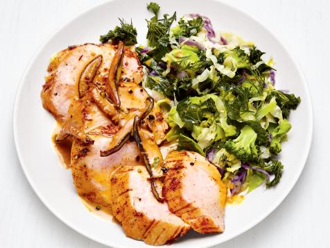 Pork Tenderloin with Shredded Brussels Sprouts