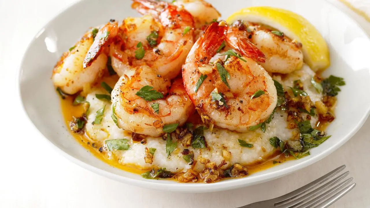 Lemon-Garlic Shrimp and Grits