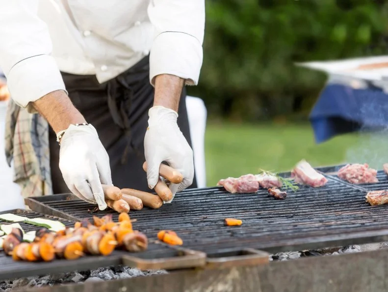 chef cooking meat
