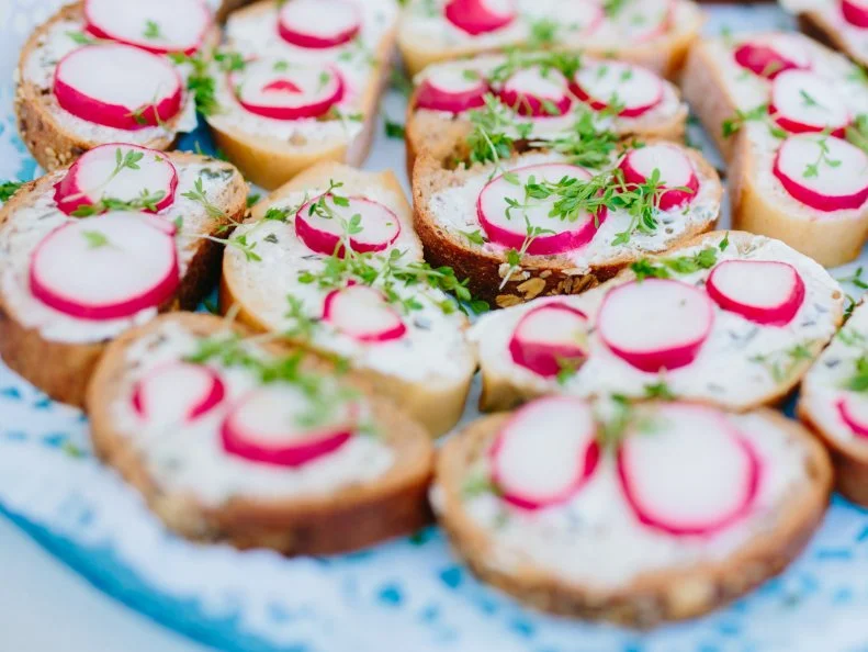 Kanapees Snacks Radieschen