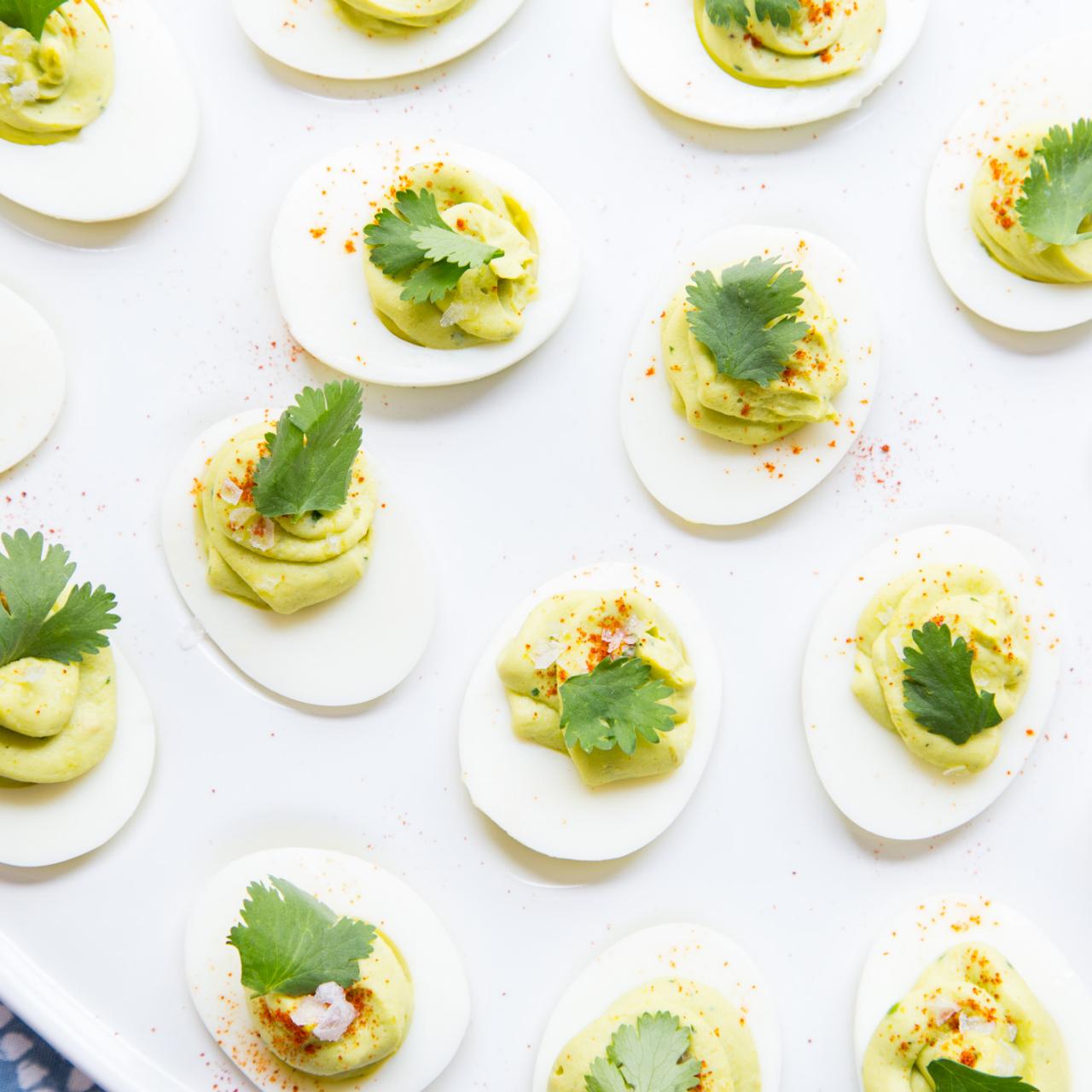 Avocado Deviled Eggs Recipe + DIY Christmas Cookie Container - The Berger  Bungalow