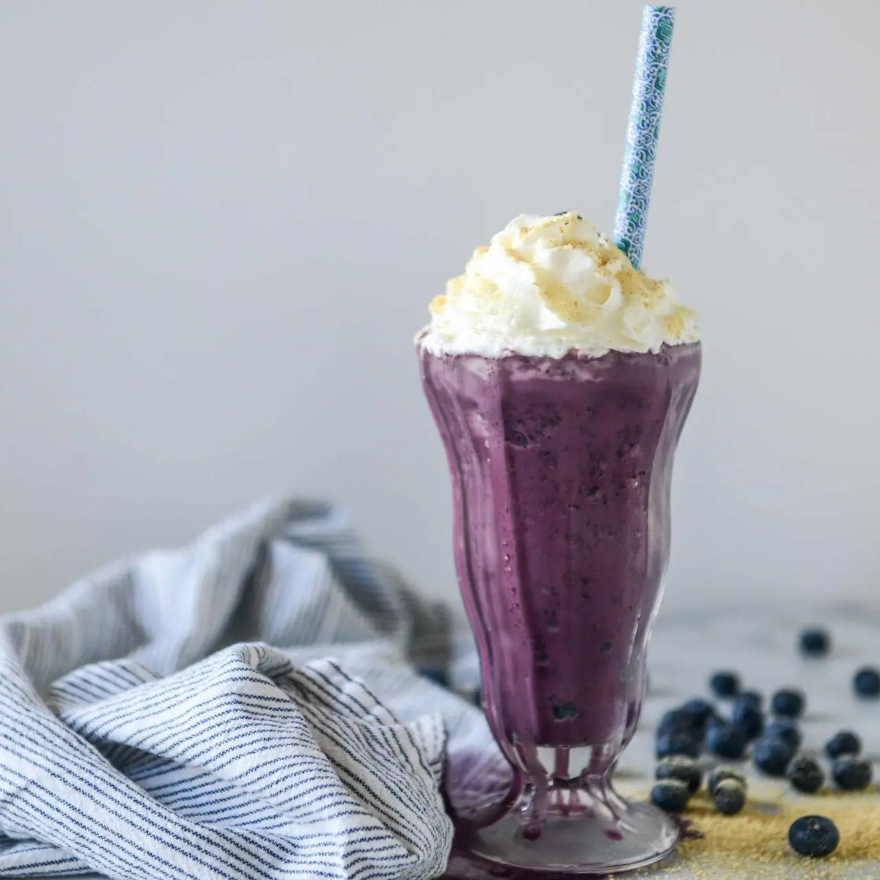 Spiked Blueberry Pie Milkshakes