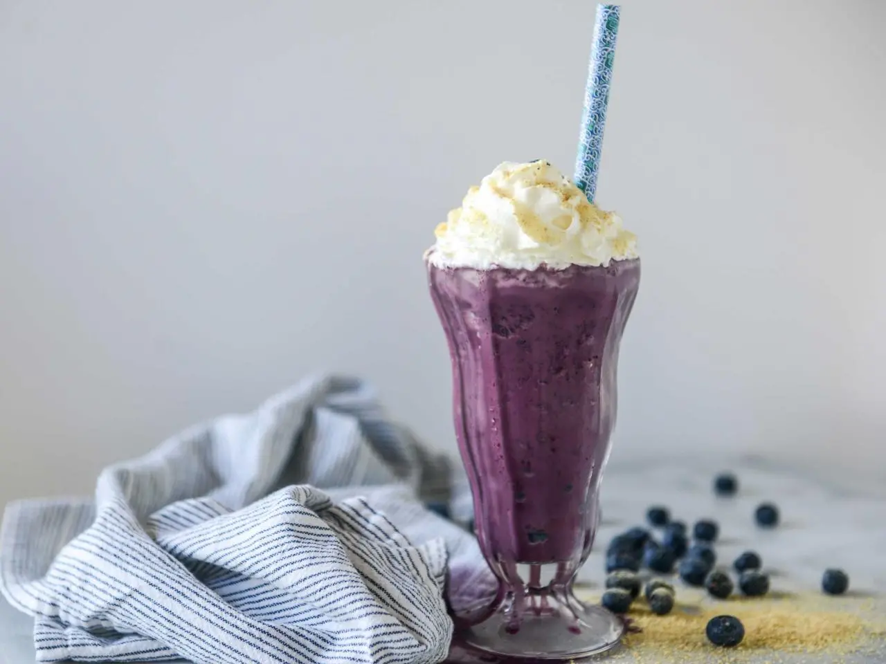 Spiked Blueberry Pie Milkshakes