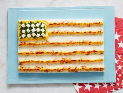 Food Nework Kitchen's Holiday One-Offs, Deviled Egg American Flag.