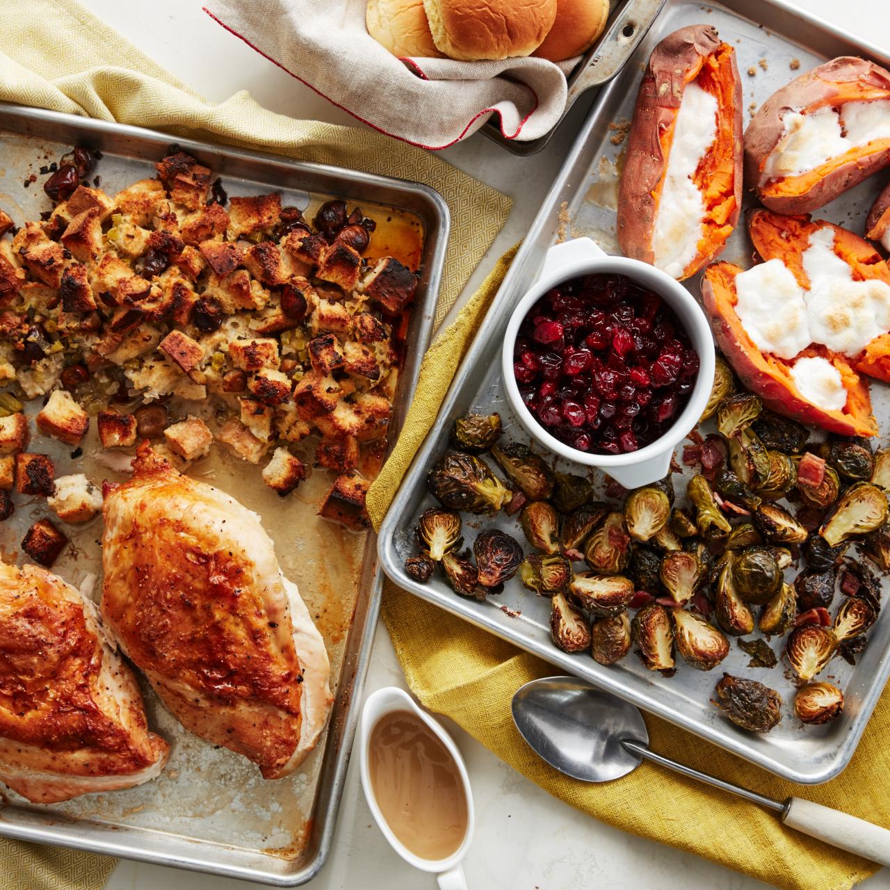 Thanksgiving on 2 Sheet Pans Recipe, Food Network Kitchen