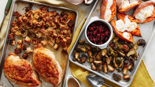 Thanksgiving on 2 Sheet Pans Recipe, Food Network Kitchen
