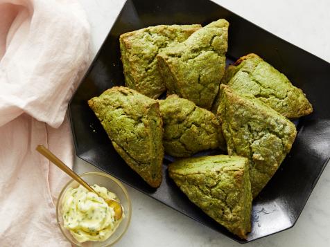 Matcha-Herb Scones