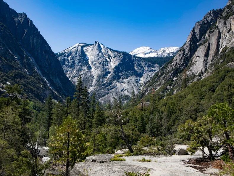 View of the Sierra Nevada from Mist Trail in Kings Canyon National Park, California