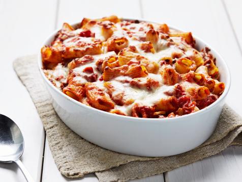 Three Cheese and Spicy Sausage Baked Pasta