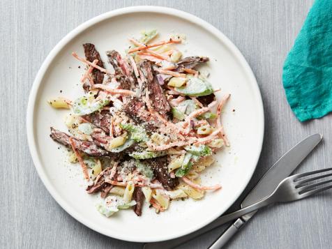 Creamy Parmesan Steak Pasta Salad
