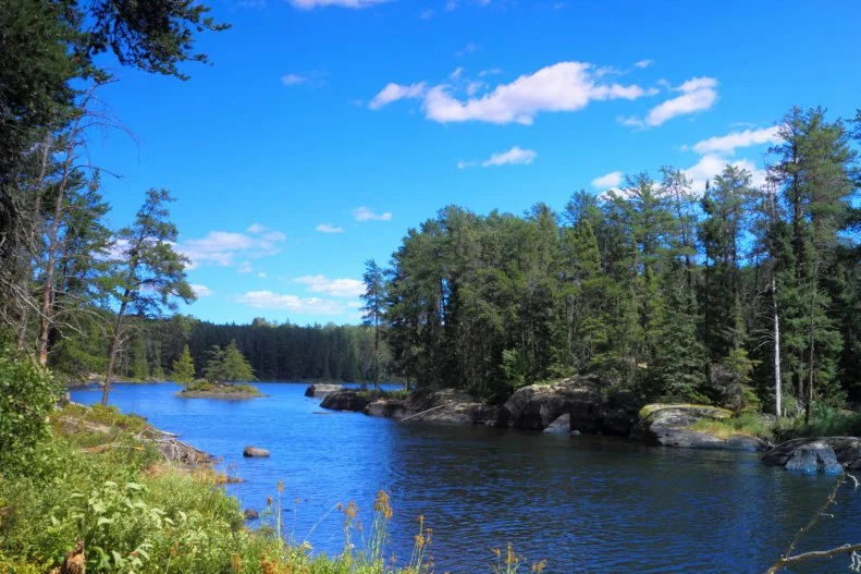 Beautiful serenity of a lake in Minnesota, USA
