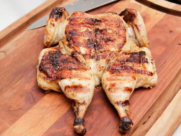 Tangerine Chicken Under a Brick Recipe | Food Network