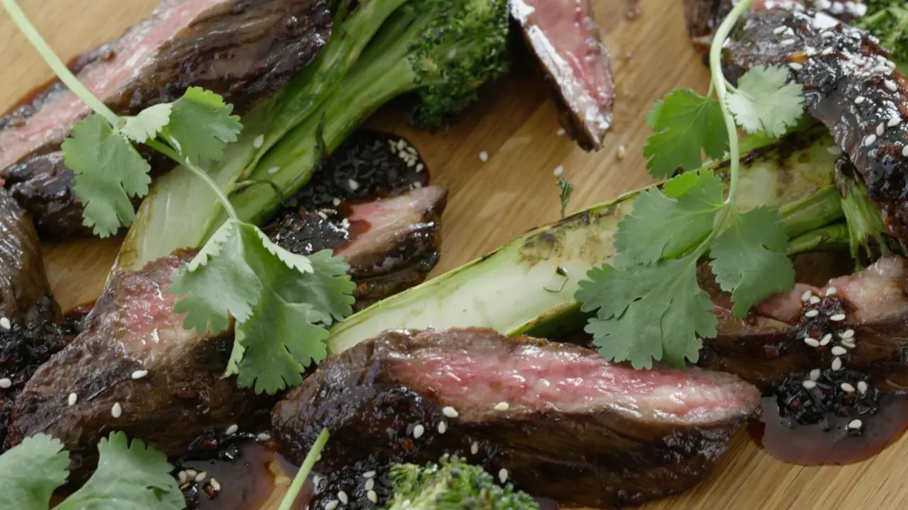 Grilled Skirt Steak with Glaze