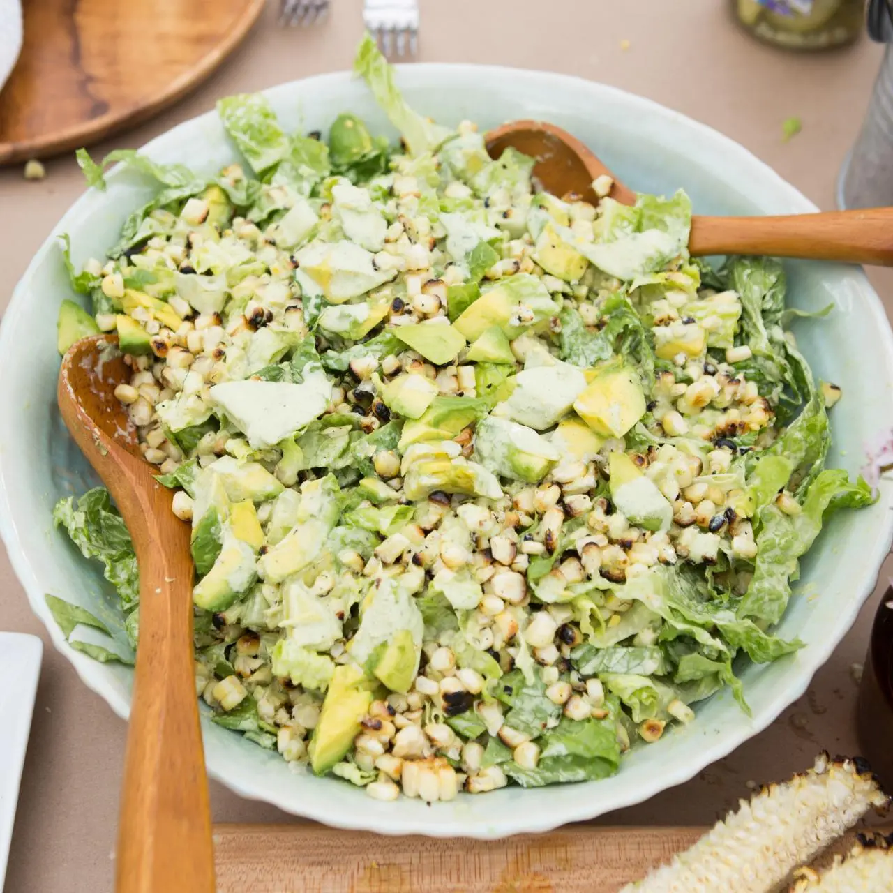 Avocado and Grilled Corn Salad with Green Goddess Dressing Avocado and Grilled Corn Salad with Green Goddess Dressing