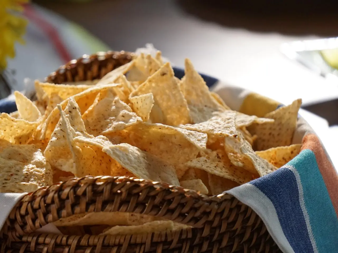 Warmed and Spiced Tortilla Chips