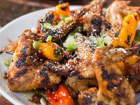 BBQ Chicken Wings with Pineapple-Ginger Teriyaki Sauce