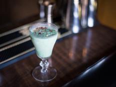 <p>At this nostalgic American eatery, you&rsquo;ll find a 1950s-inspired menu that includes a fresh take on the creamy green grasshopper cocktail. Brandy, creme de menthe, creme de cacao and mint chocolate chip ice cream are blended, poured into a sour glass and topped with shaved chocolate. Icy-cold, minty and boozy, it&rsquo;s delicious with dinner or in lieu of dessert.</p>