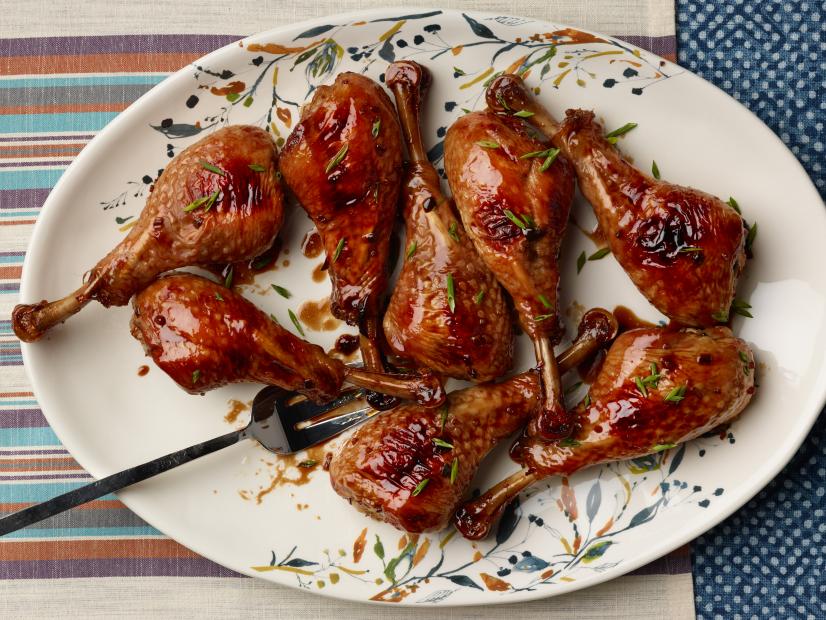 Allison Robicelli's Brown Sugar-Soy Turkey Legs for THE ULTIMATE FRIENDSGIVING/12 DAYS OF COOKIES/LAST-MINUTE SIDES, as seen on Food Network