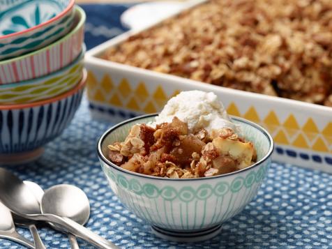 Gingersnap Apple Crisp with Cream Cheese and Walnuts