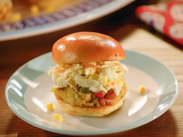 Crab-Boil Sliders with Homemade Coleslaw Recipe | Valerie Bertinelli | Food Network