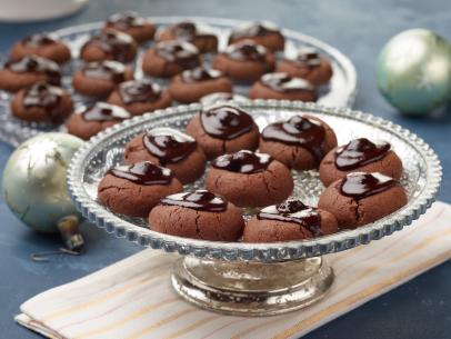 Food Network Kitchen's Chocolate-Covered Cherry Cookies from 12 Days of Cookies for THE ULTIMATE FRIENDSGIVING/12 DAYS OF COOKIES/LAST-MINUTE SIDES, as seen on Food Network