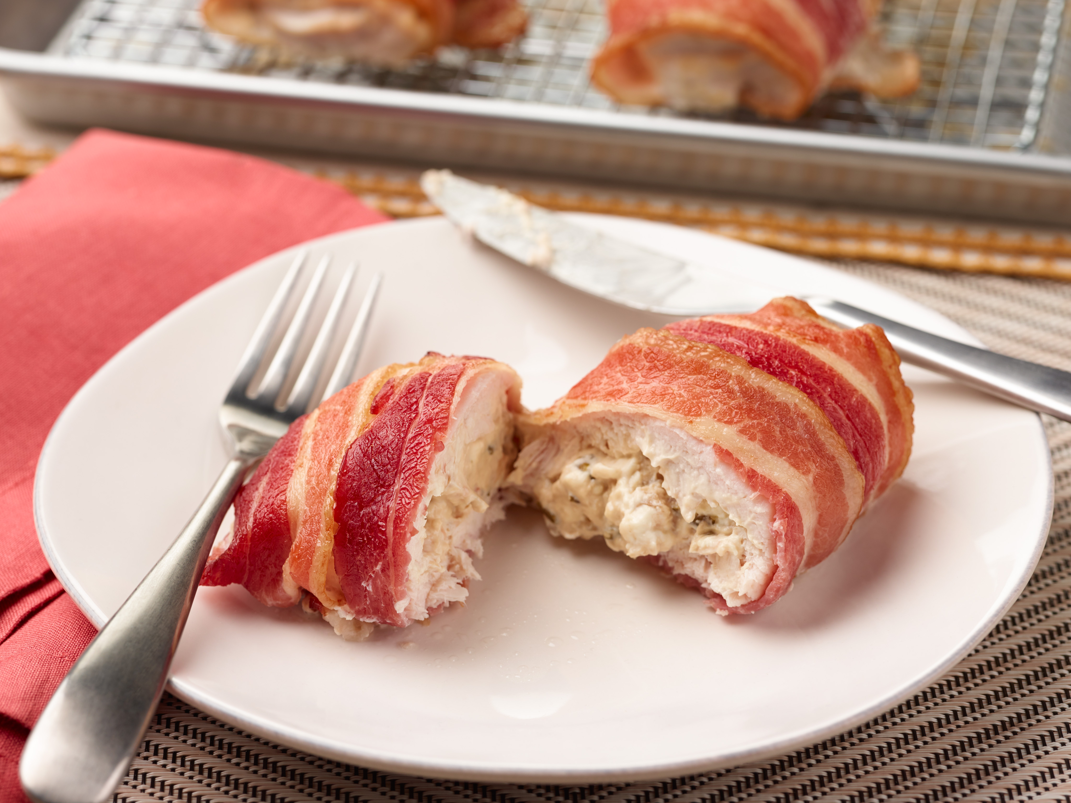 stuffed chicken breast wrapped in bacon