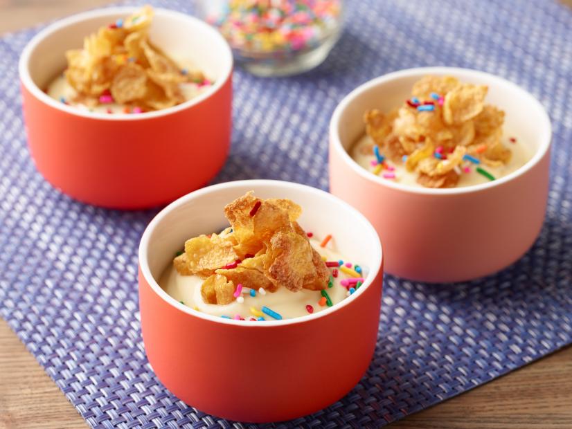 Food Network Kitchen's Cereal Milk Pudding for THE ULTIMATE FRIENDSGIVING/12 DAYS OF COOKIES/LAST-MINUTE SIDES, as seen on Food Network