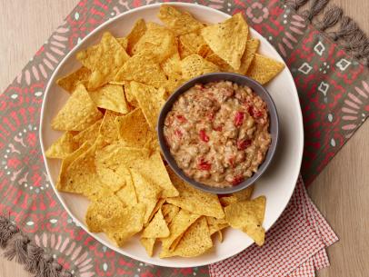 Food Network Kitchen's Chile Cheese Dip for THE ULTIMATE FRIENDSGIVING/12 DAYS OF COOKIES/LAST-MINUTE SIDES, as seen on Food Network