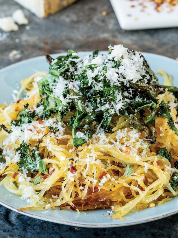 Roasted Spaghetti Squash with Kale and Parm image