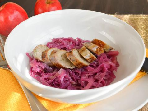 5-Ingredient Chicken Sausage with Braised Red Cabbage