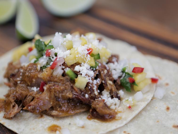 Al Pastor Tacos with Pineapple-Jalapeno Salsa Recipe | Guy Fieri | Food ...