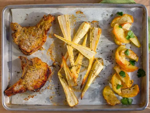 Pork Chops and Apple Sheet Pan Dinner - pork recipe