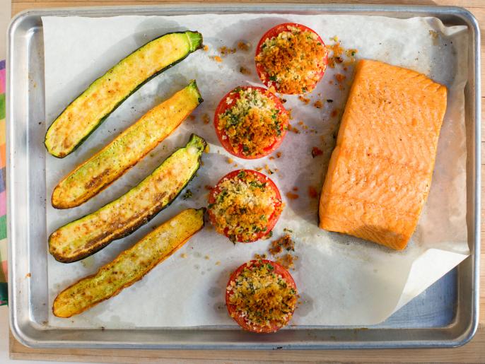 Salmon and Zucchini Sheet Pan Dinner Recipe Food Network Kitchen
