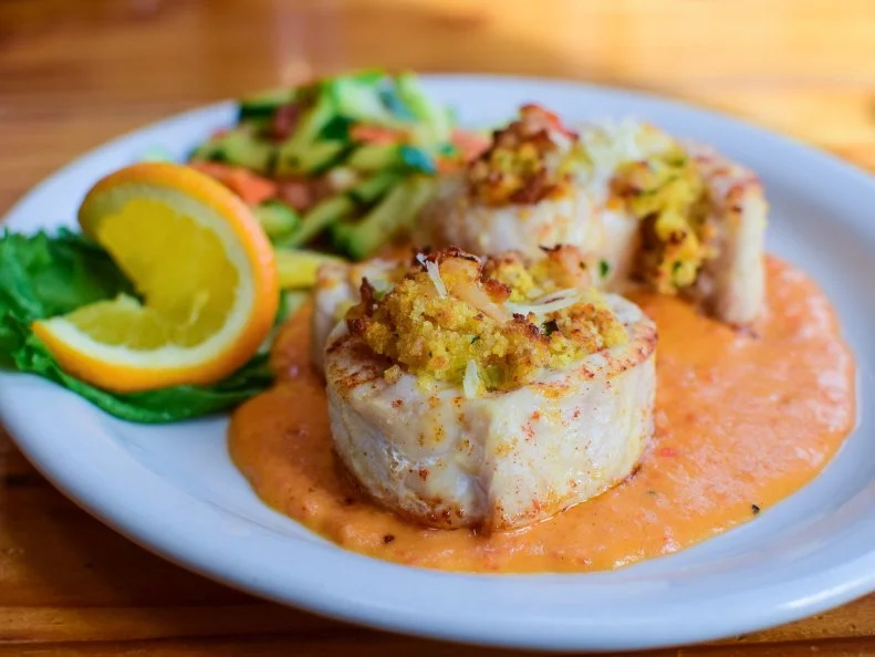 Idaho, Hagerman, Snake River Grill, Sturgeon, Sturgeon Roullade