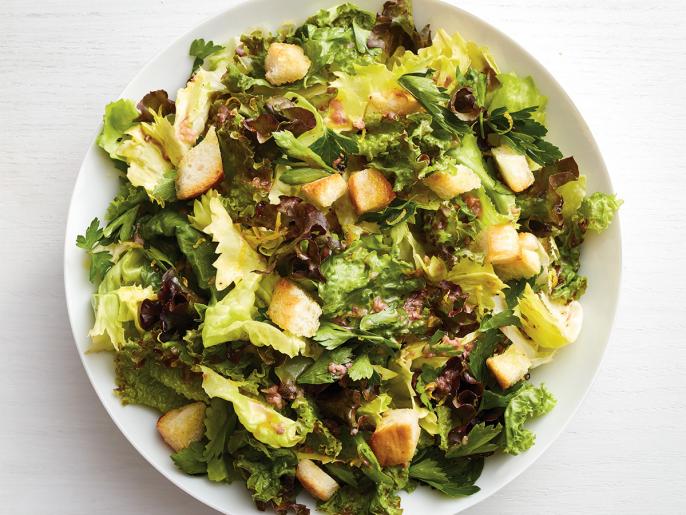 Escarole Salad with AnchovyGarlic Dressing Recipe Food Network