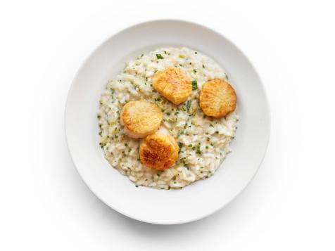 Lemon-Herb Risotto with Scallops
