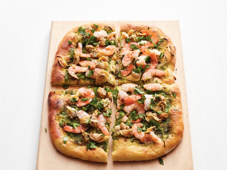 Shrimp and Clam Pizza Recipe Food Network Kitchen Food Network