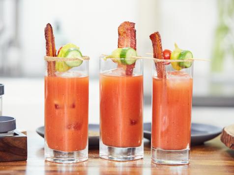 Tiffani's Spicy Bloody Mary with Maple Bacon