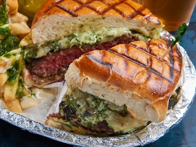 Casino El Camino's Amarillo Burger in Austin, TX for FoodNetwork.com's Texas Guide