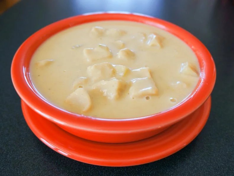 With a rich chicken and potato broth, hearty vegetables and its namesake dumplings, knoephla soup is a steaming bowl of comfort on a cold winter night. Its dumplings range from pillowy and soft to thick and chewy, with as many subtle variations as there are diners and cafes that serve this German-Russian standby. The chainlet of Kroll’s Diners is known for 1950s décor, grandmotherly spokeswomen and a bowl of knoephla soup jam-packed with dense little dumplings. It’s so popular, locals buy it by the bucket.