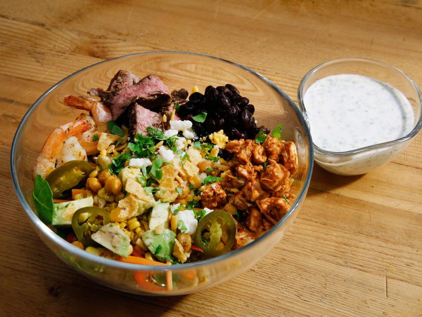 A Burrito Bowl is displayed, as seen on Food Network's The Kitchen, Season 12.