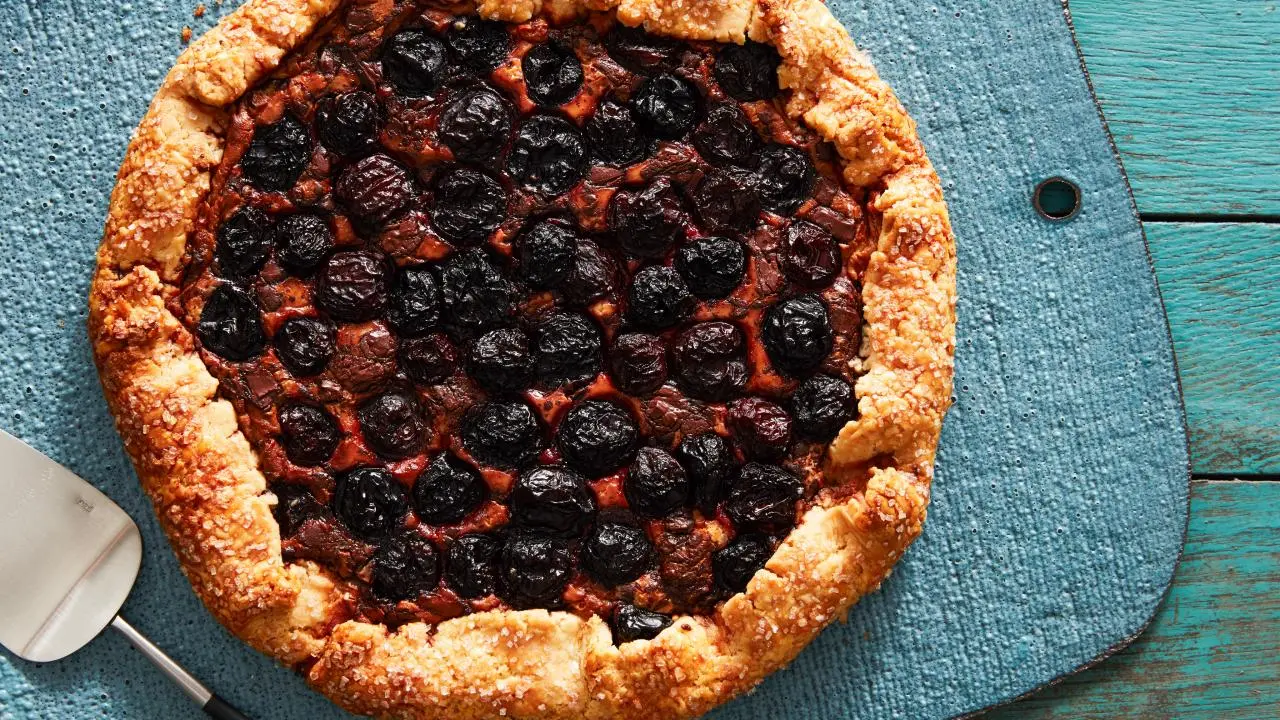 Chocolate Cherry Cheesecake Galette
