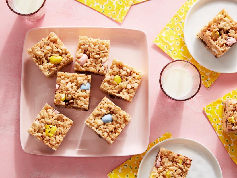 Food Network Kitchen’s Leftover Easter Candy Crispy Treats as seen on Food Network.