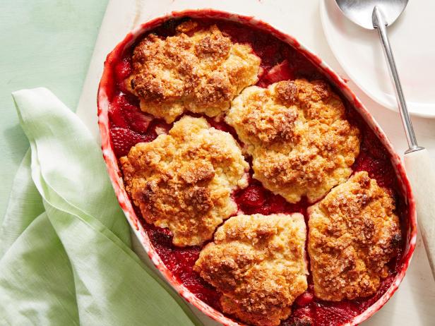 Food Network Kitchen’s Spring Ad Hoc, Spring Strawberry Cobbler, as seen on Food Network.