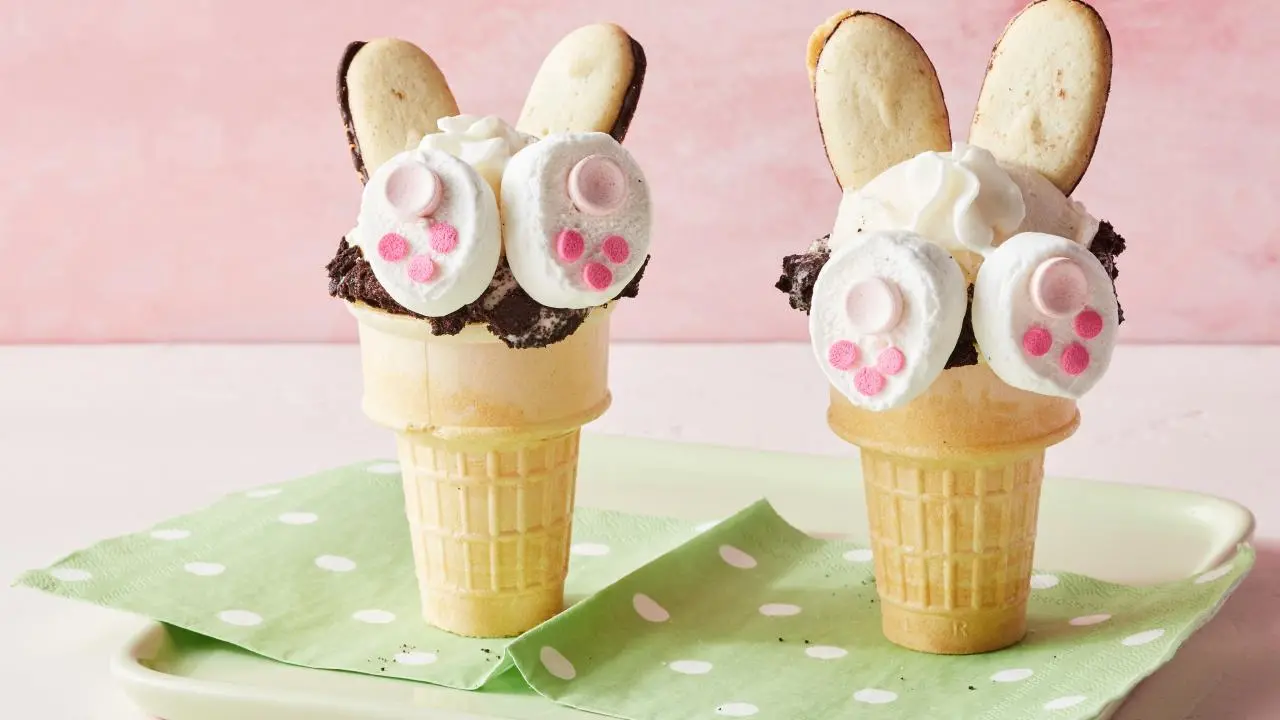 Bunny Butt Sundae Cone
