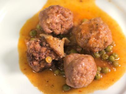 Meatballs in Mushroom Sauce as served at Can Vilaro in Barcelona, Spain as seen on Food Network's Diners, Drive-Ins and Dives episode 2602.