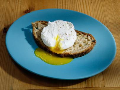 A Poached Egg is displayed, as seen on Food Network's The Kitchen, Season 12.